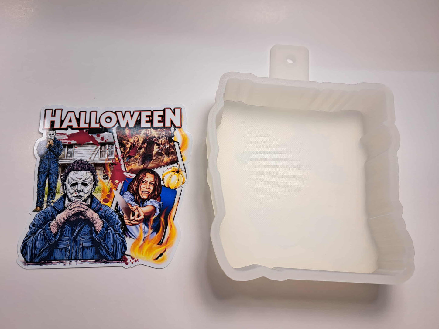 Michael Myers Halloween Cardstock Silicone Mold, Aroma Bead Molds, Premium Cardstock Images
