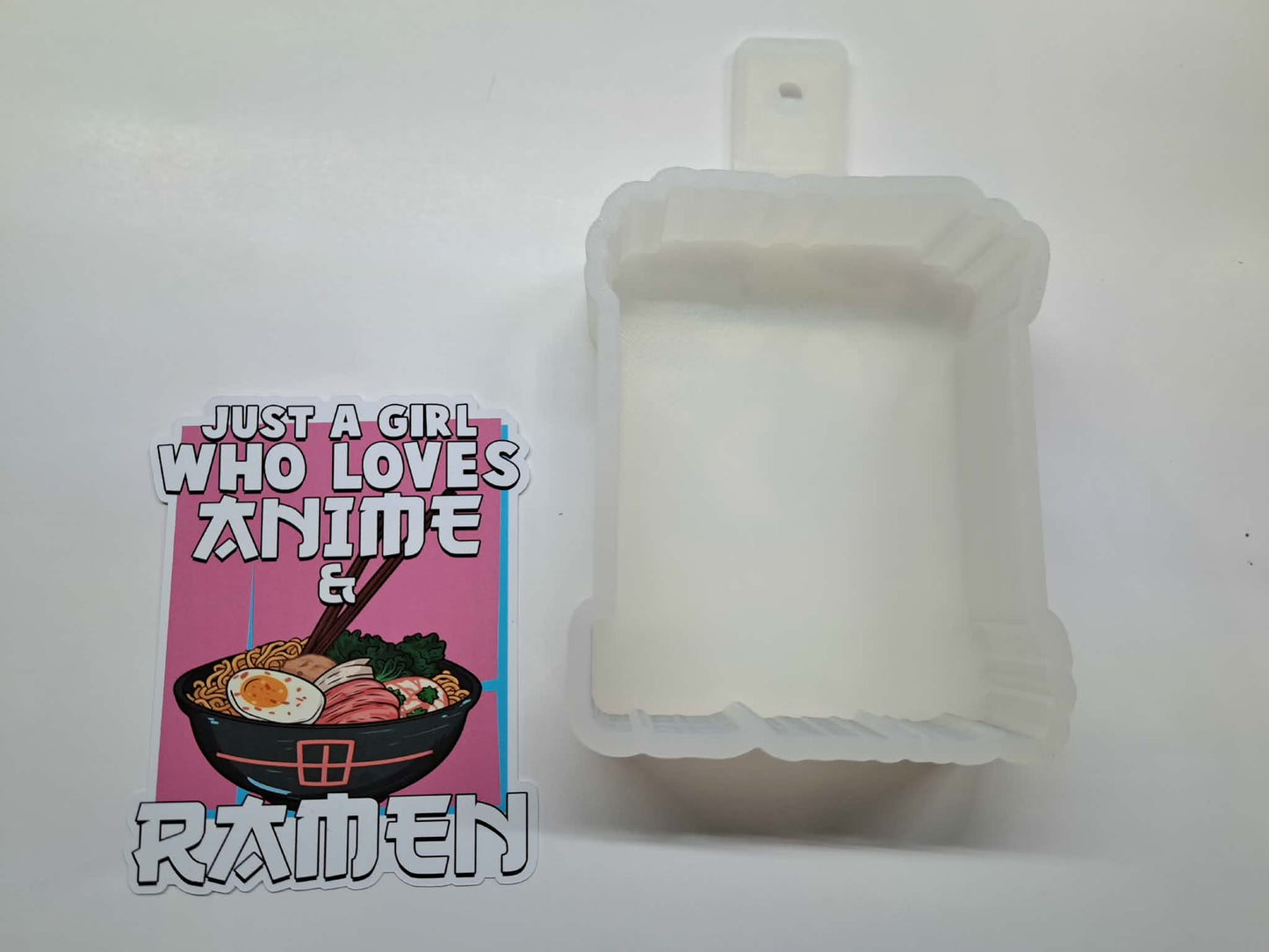 Just a Girl Who Loves Anime & Ramen Cardstock Silicone Mold, Aroma Bead Molds, Premium Cardstock Images