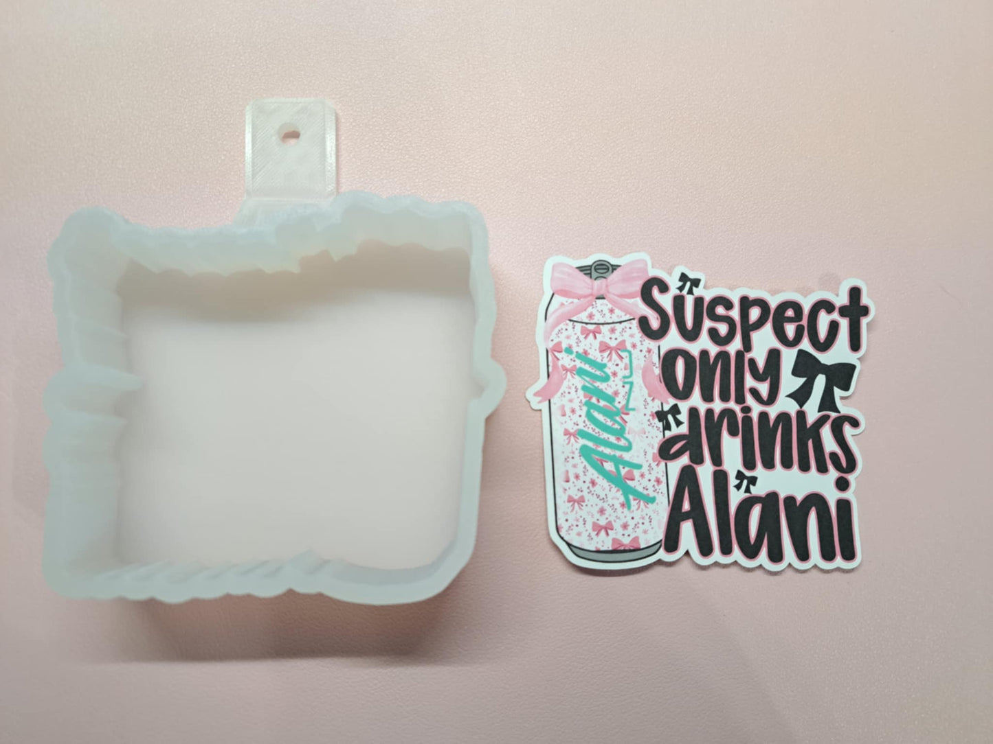Suspect Only Drinks Alani Cardstock Silicone Mold, Aroma Bead Molds, Premium Cardstock Images