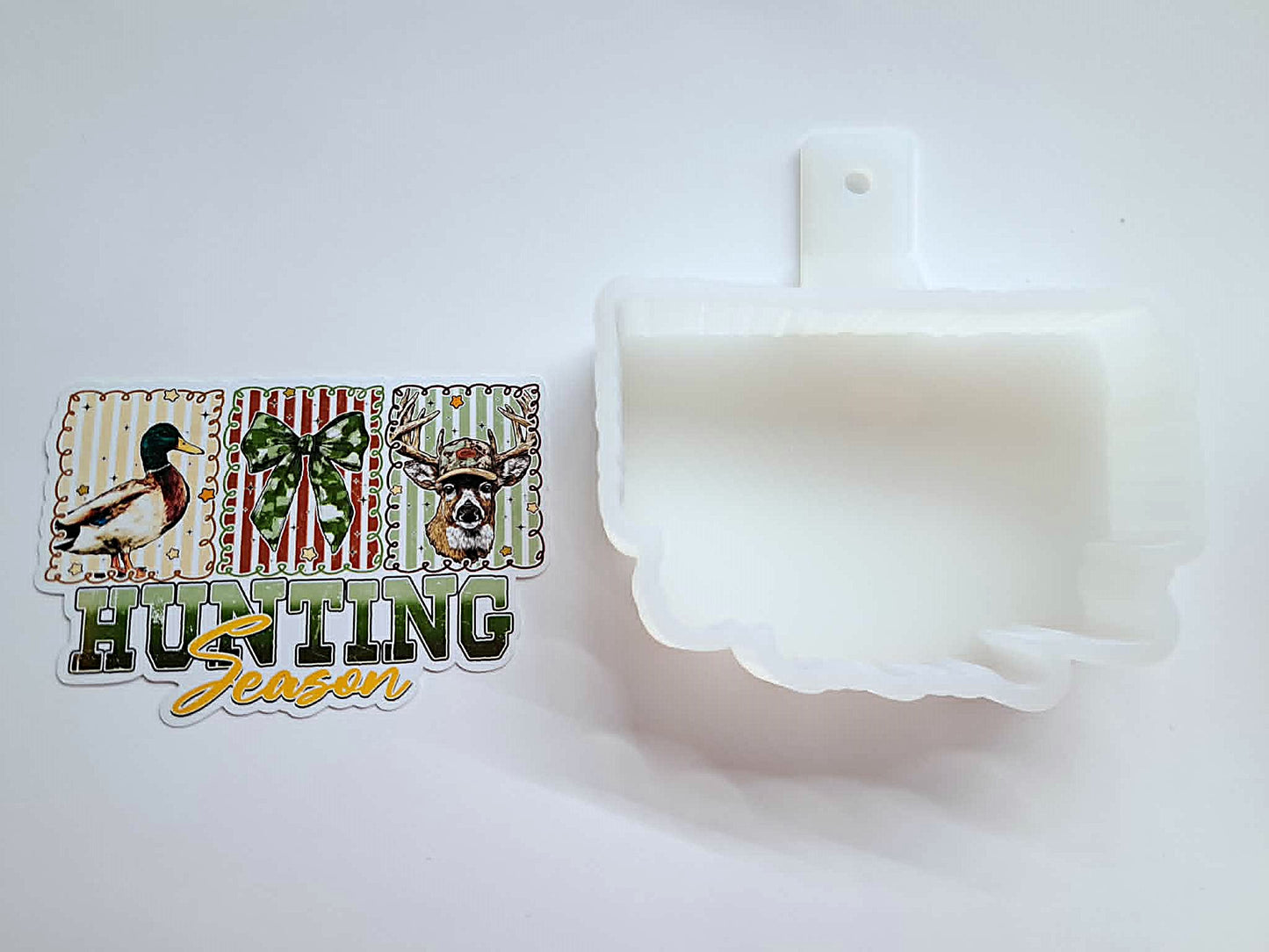 Hunting Season Coquette Bow Frames Cardstock Silicone Mold for Aroma Bead Molds, Premium Cardstock Images