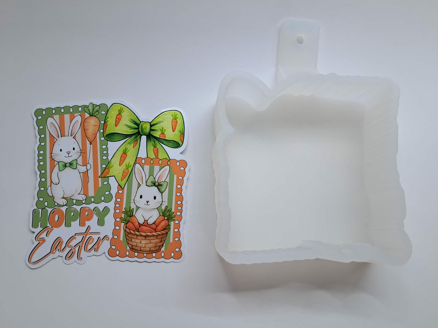 Hoppy Easter Cardstock Silicone Mold, Aroma Bead Molds, Premium Cardstock Images