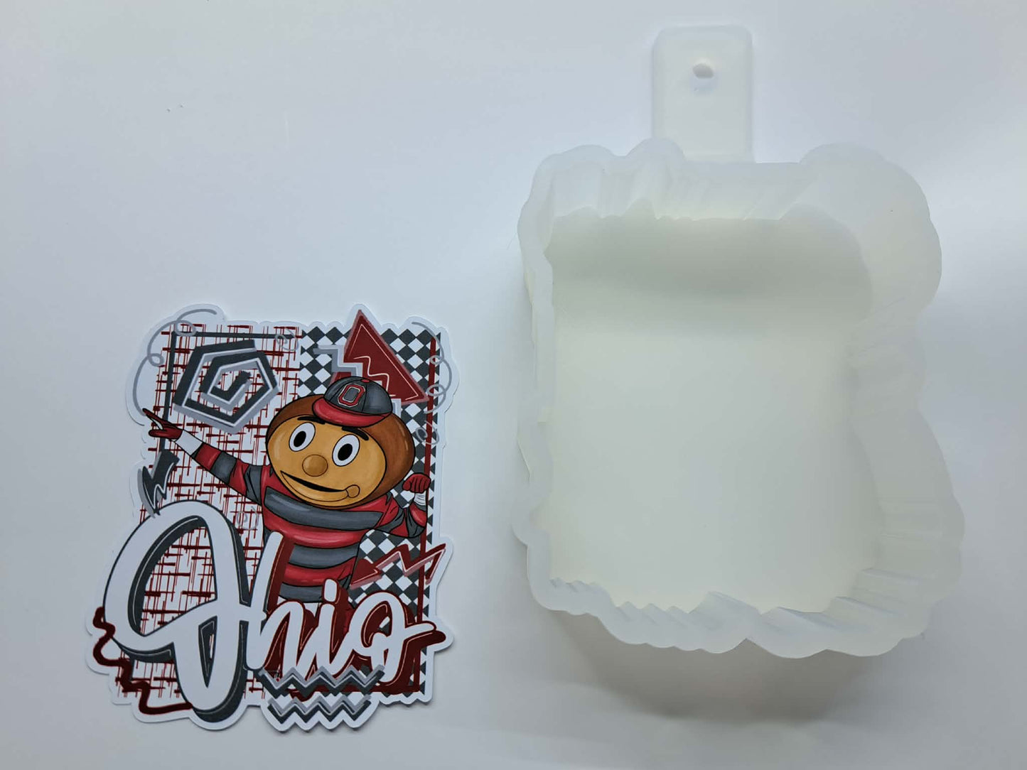 Retro Preppy College Teams: Ohio Buckeyes Cardstock Silicone Mold, Aroma Bead Molds, Premium Cardstock Images