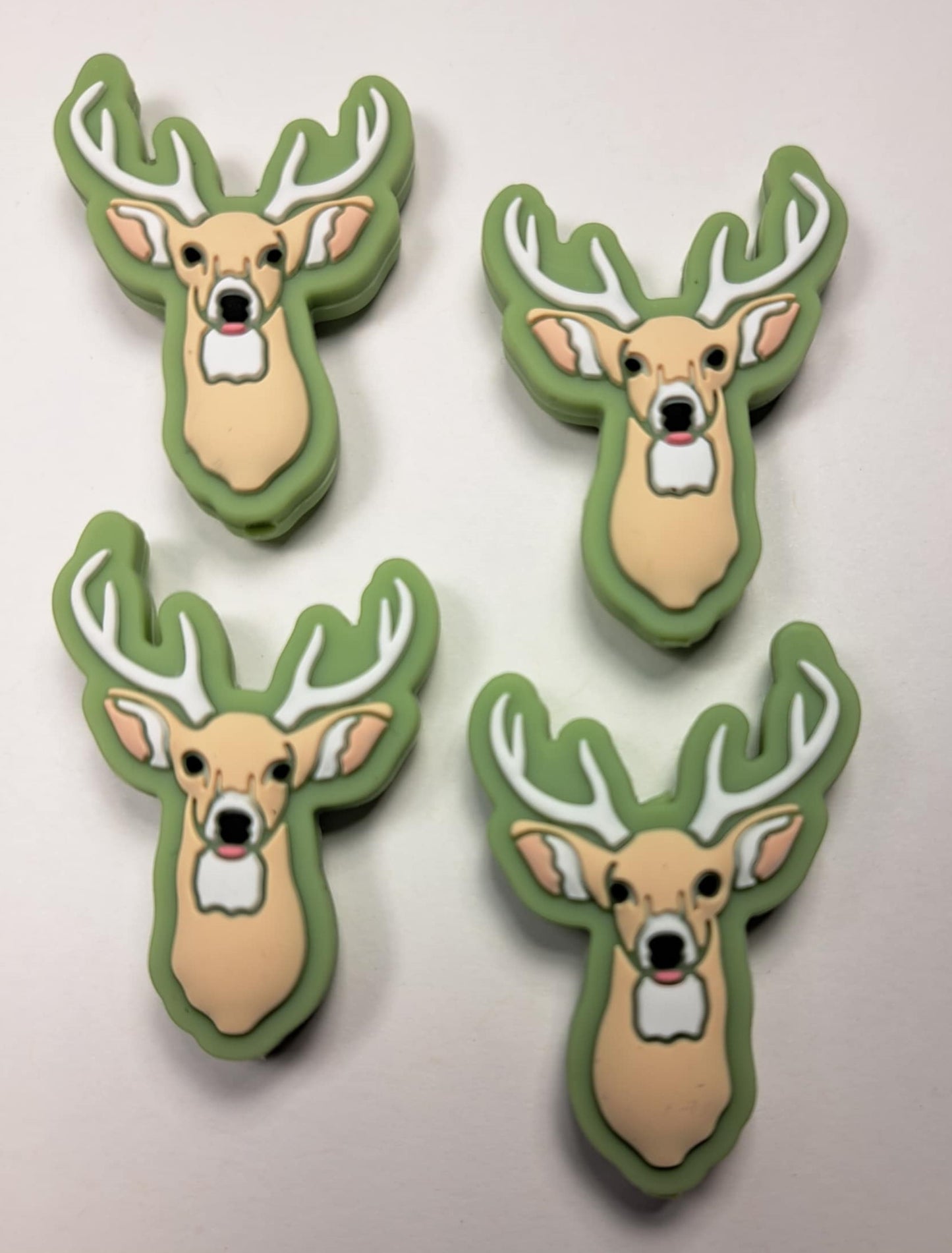 Deer Head Silicone Focal Bead
