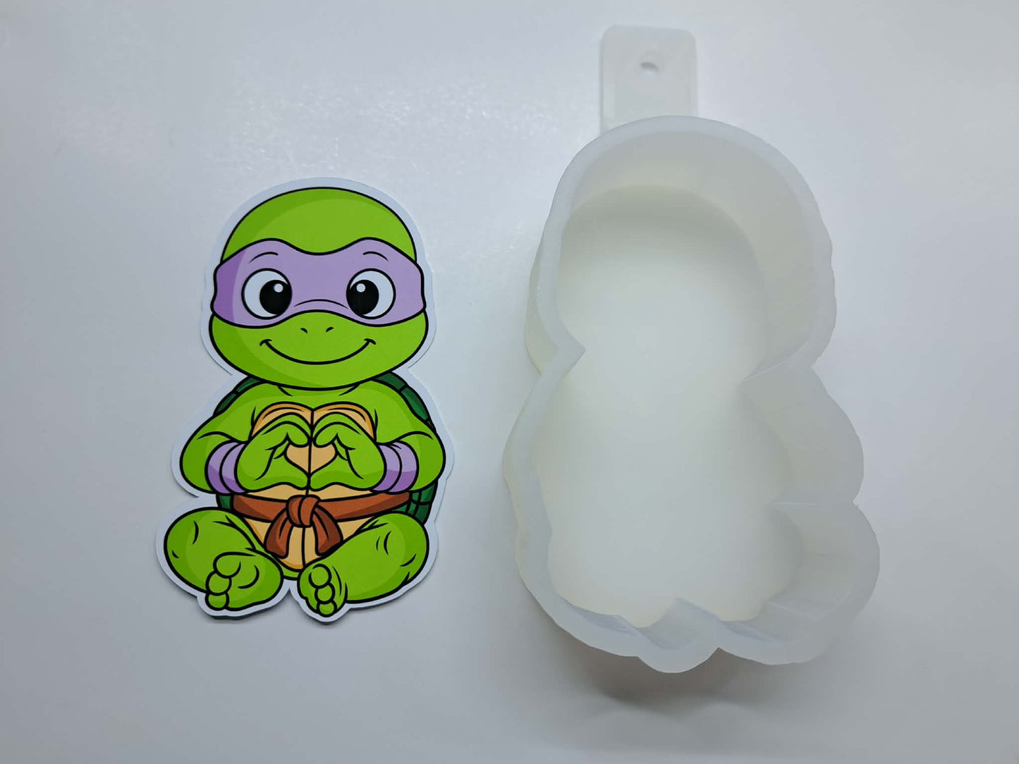 TMNT Chibi (Teenage Mutant Ninja Turtle) Cardstock Silicone Mold, Aroma Bead Molds, Premium Cardstock Images