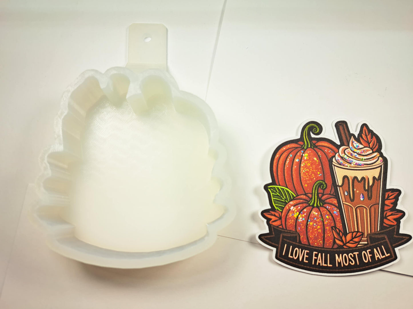 I Love Fall Most Of All Cardstock Silicone Mold, Aroma Bead Molds, Car Freshies, Premium Cardstock Images