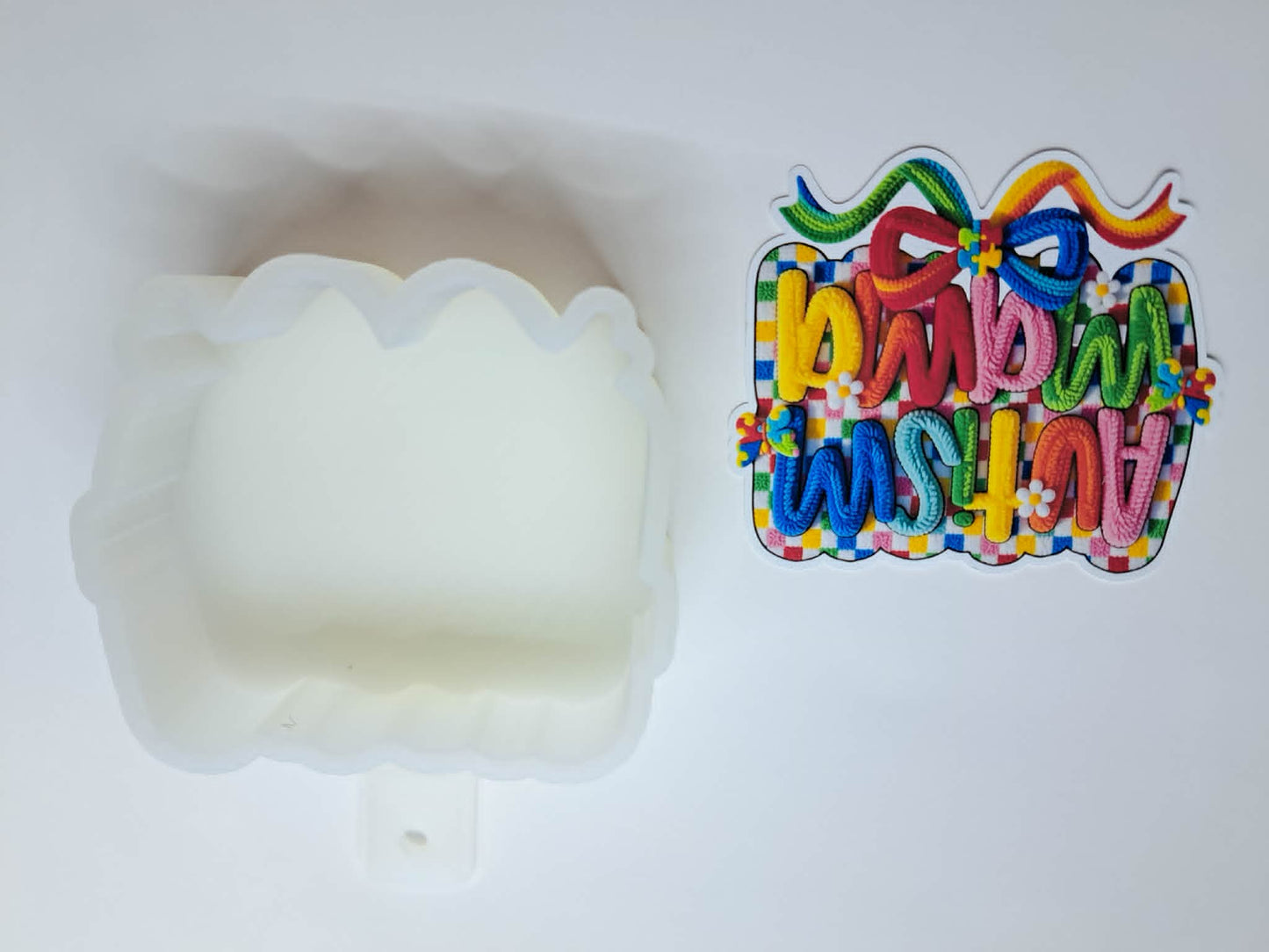 Autism Mama Faux Yarn Cardstock Silicone Mold, Aroma Bead Molds, Premium Cardstock Images