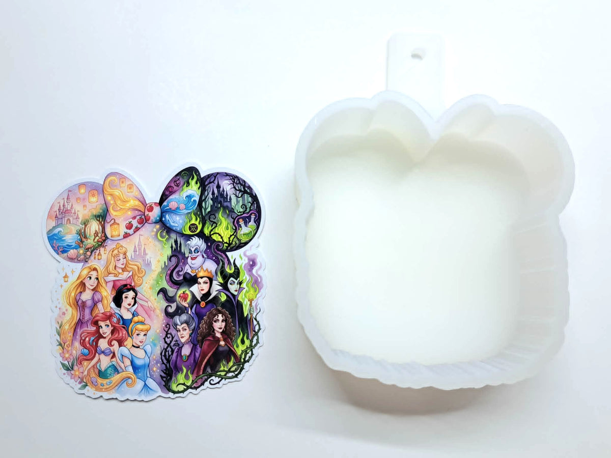 Disney Princess & Villians Cardstock Silicone Mold, Aroma Bead Molds, Premium Cardstock Images