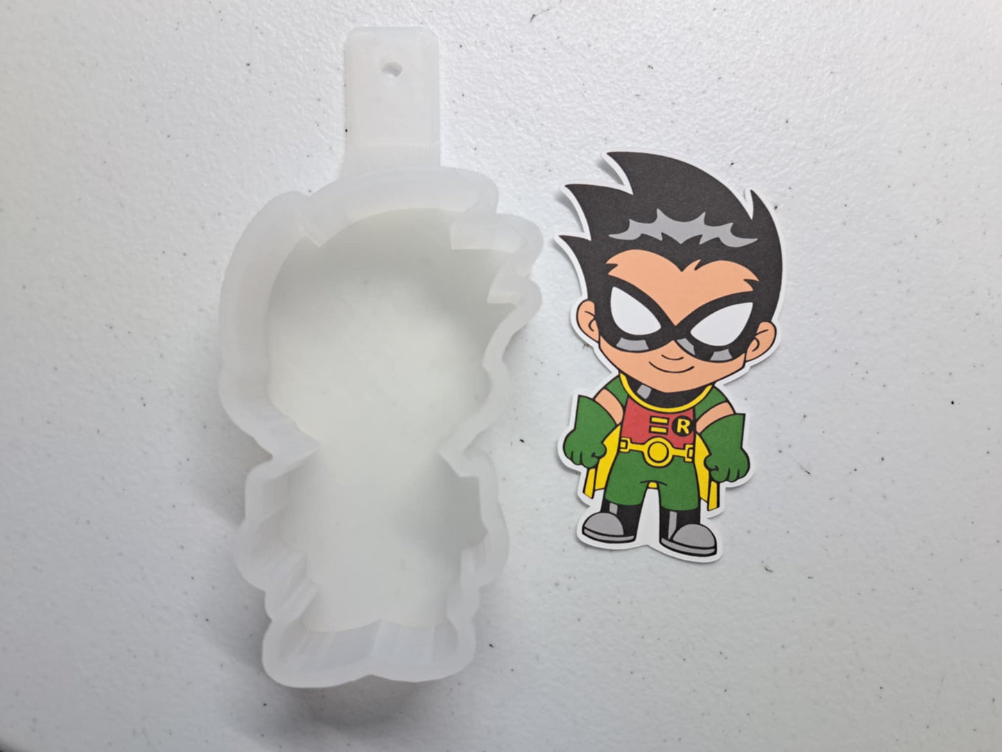 Robin: Superhero Cardstock Silicone Mold, Aroma Bead Molds, Premium Cardstock Images