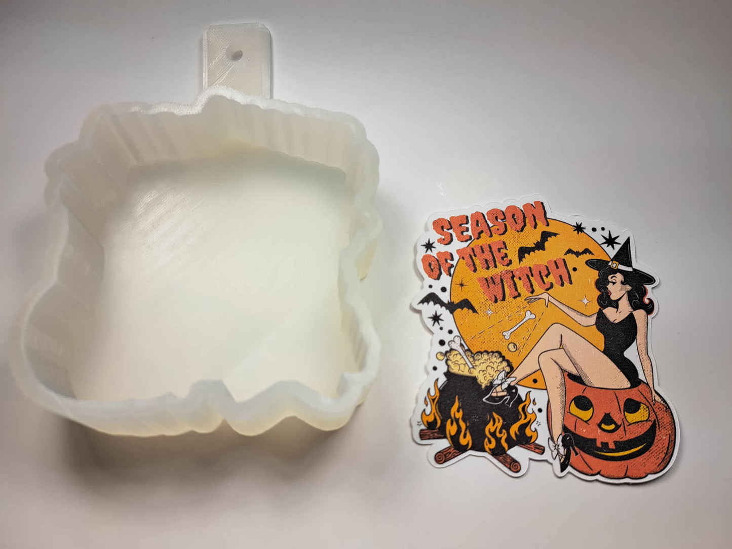 Season Of The Witch Cardstock Silicone Mold, Aroma Bead Molds, Premium Cardstock Images