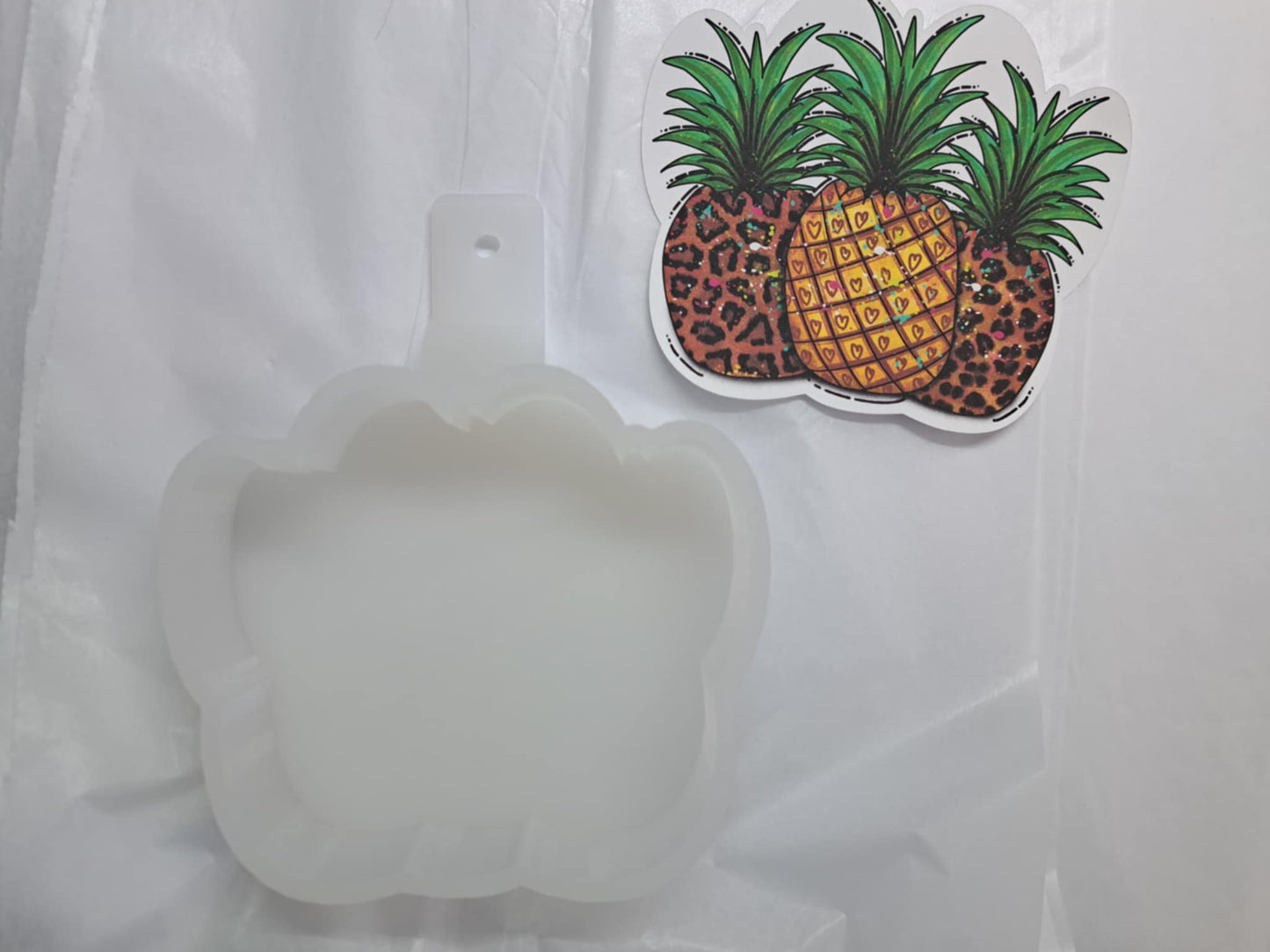 Leopard Print Pineapples Cardstock Silicone Mold, Aroma Bead Molds, Premium Cardstock Images