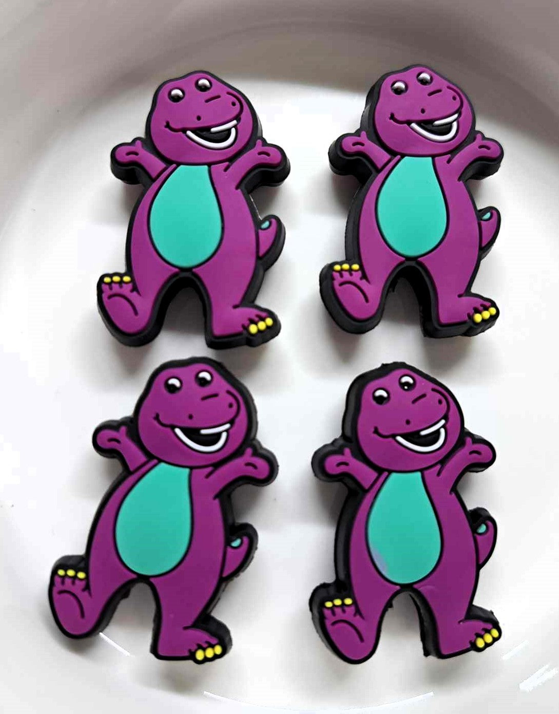 Barney: Purple Dinosaur Silicone Focal Bead - 0992