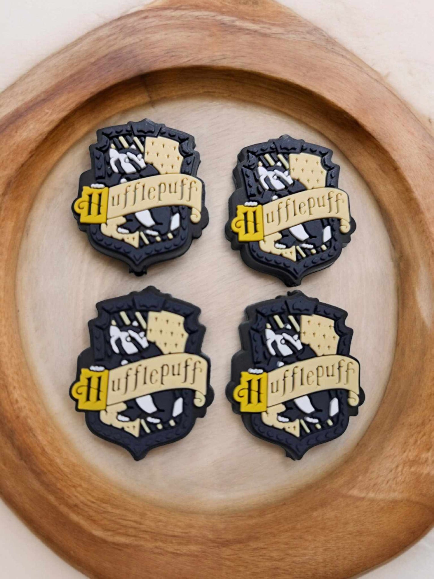 Hufflepuff: Hogwarts House Crest Silicone Focal Bead - 0934