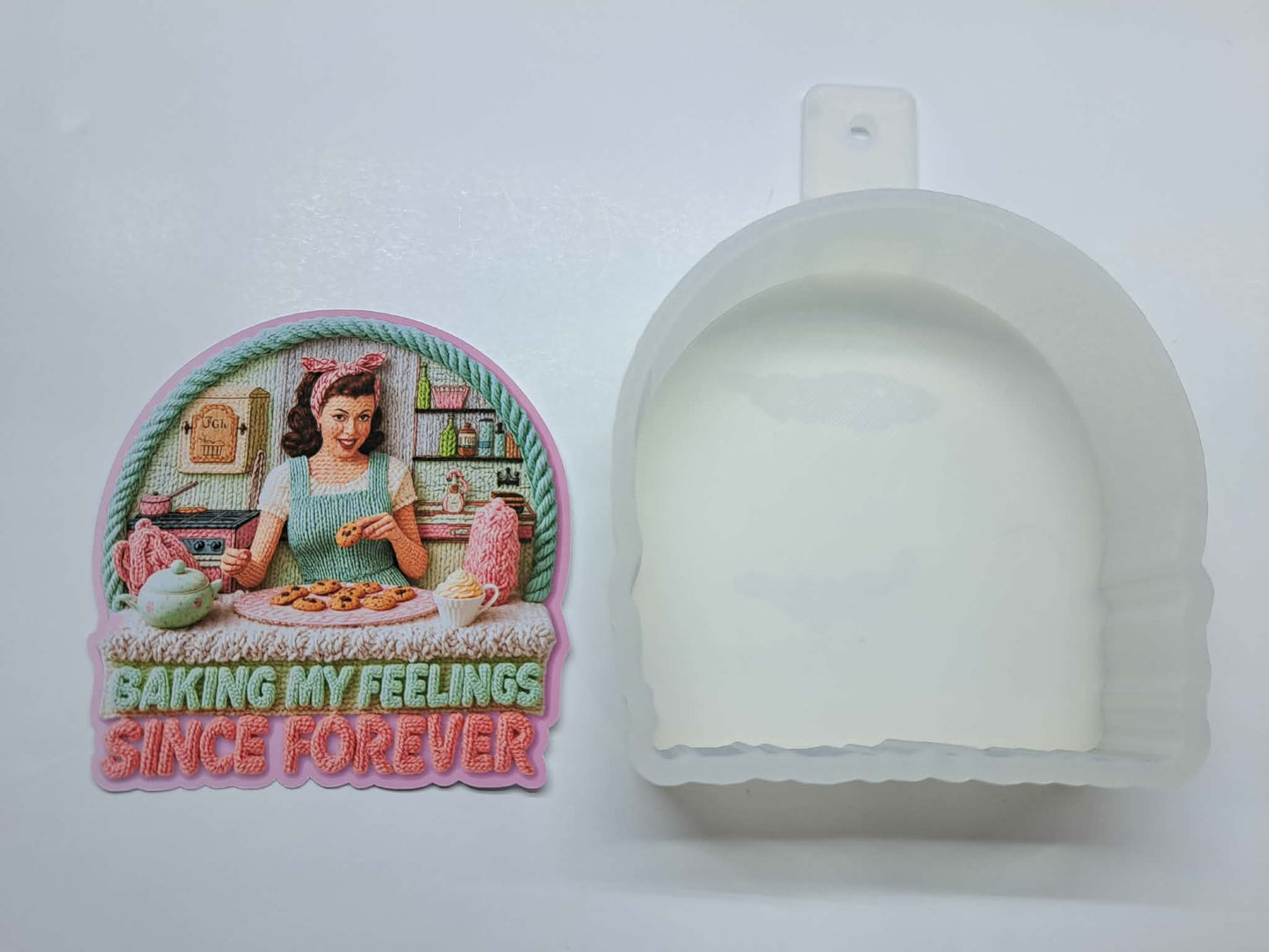 Baking My Feelings Since Forever Cardstock Silicone Mold, Aroma Bead Molds, Car Freshies, Premium Cardstock Images