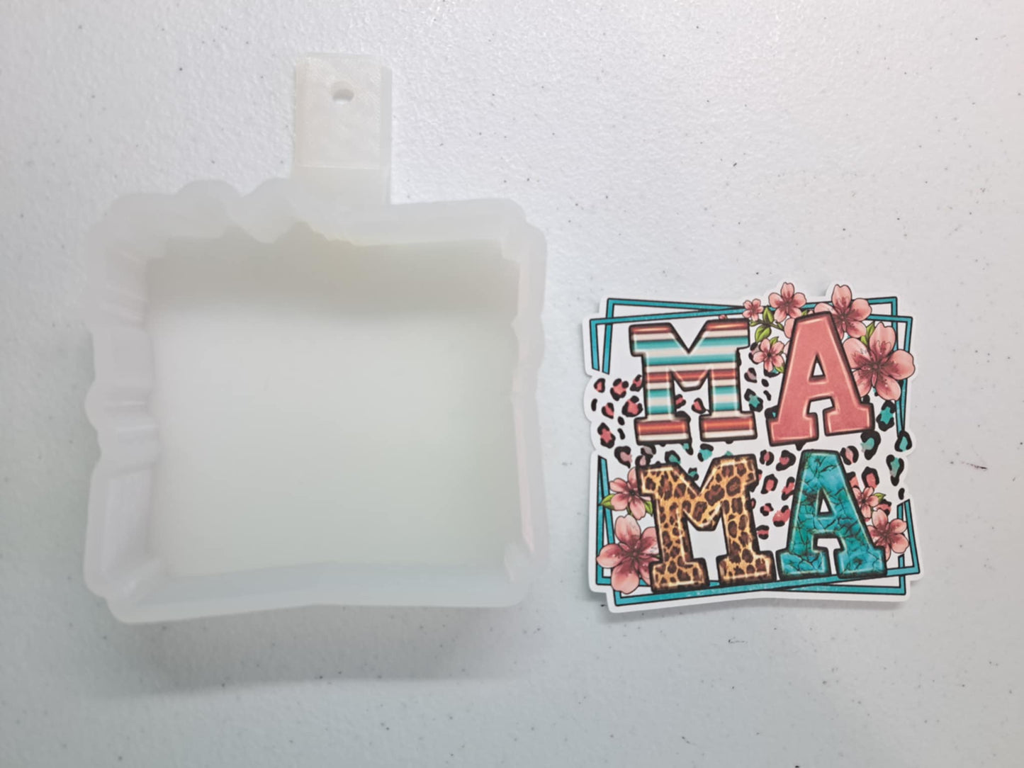 Mama Floral And Fall, Pink Hope, & You Are Still Talking Leopard Frame Cardstock Silicone Mold, Aroma Bead Molds, Premium Cardstock Images