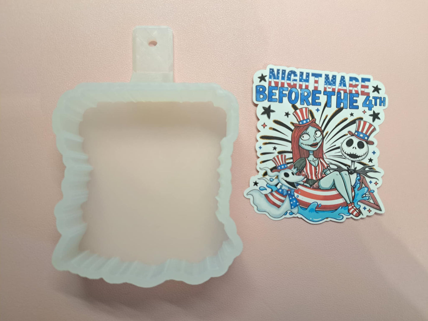 Nightmare Before The 4th Cardstock Silicone Mold, Aroma Bead Molds, Premium Cardstock