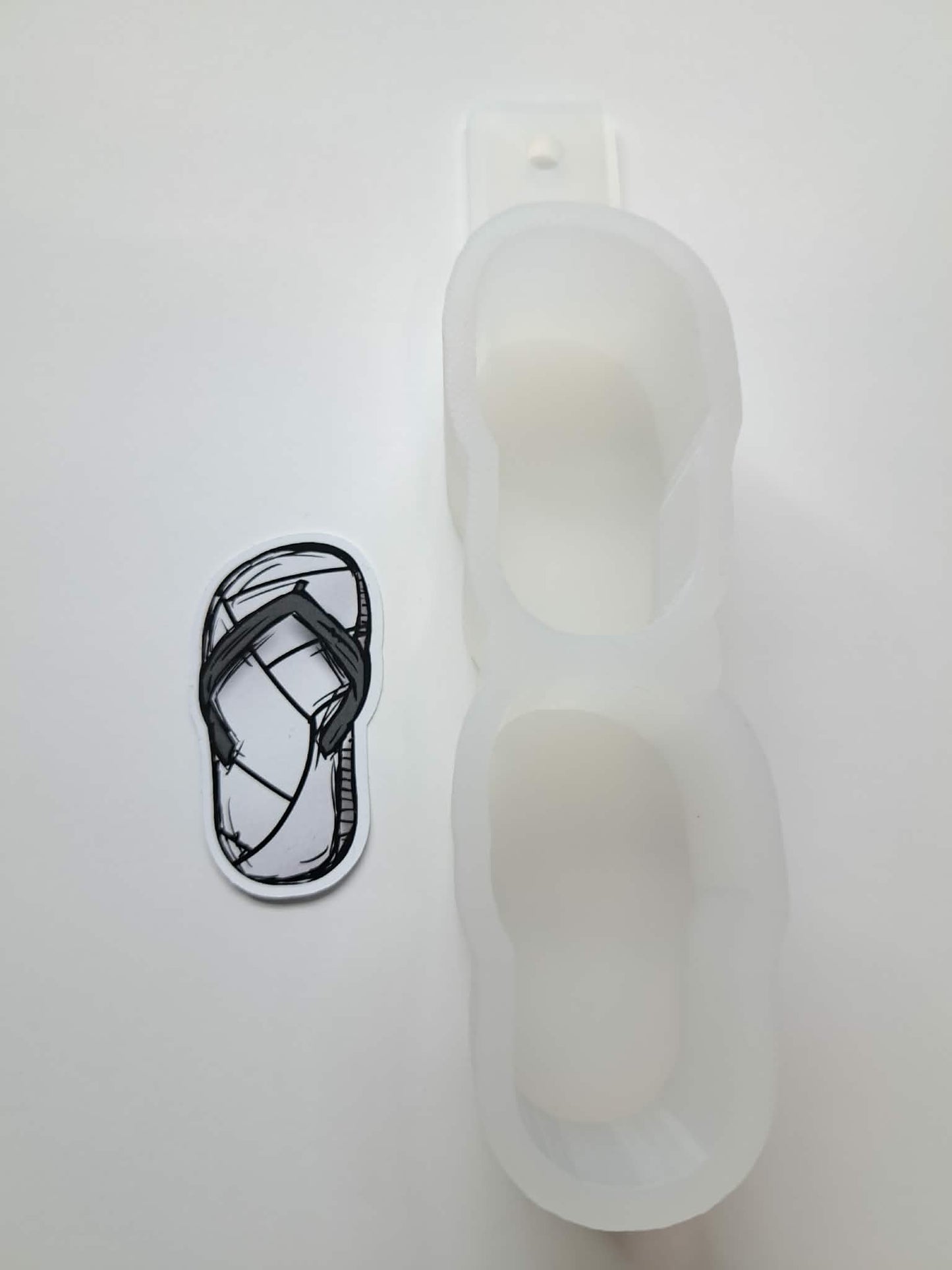 VENT CLIP: Flip Flop Two Cavity Small Vent Clip Size Cardstock Silicone Mold, Aroma Bead Molds, Premium Cardstock Images