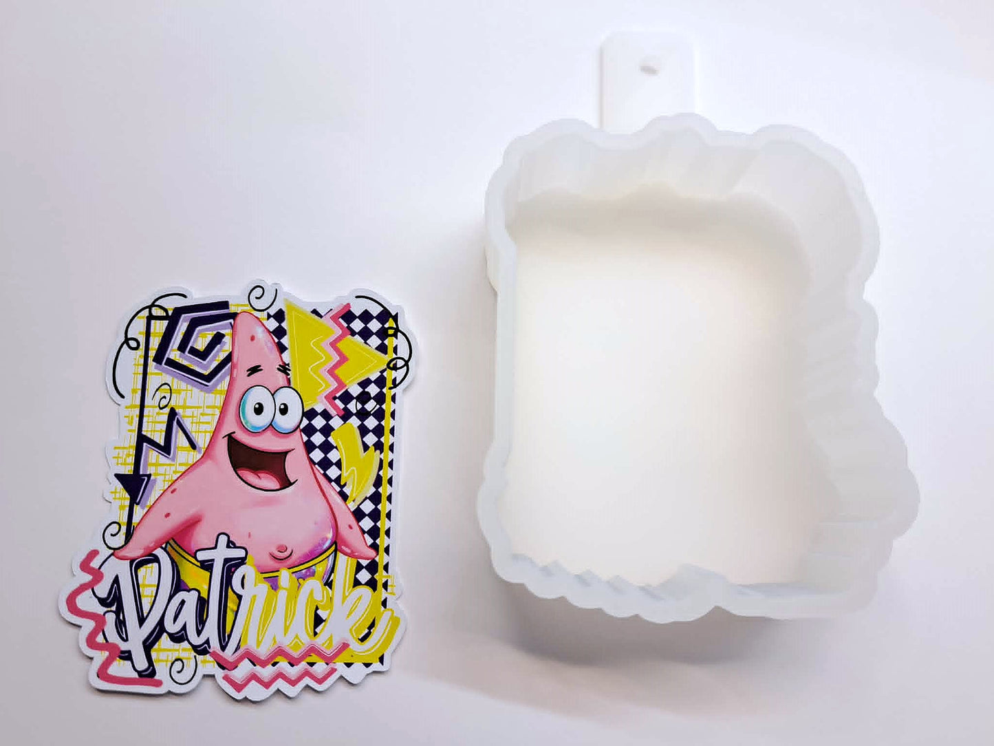 Retro Preppy SpongeBob & Patrick Cardstock Silicone Mold, Aroma Bead Molds, Premium Cardstock Images