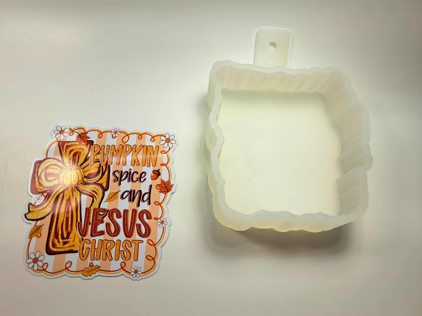 Pumpkin Spice and Jesus Christ Cardstock Silicone Mold, Aroma Bead Molds, Car Freshies, Premium Cardstock Images