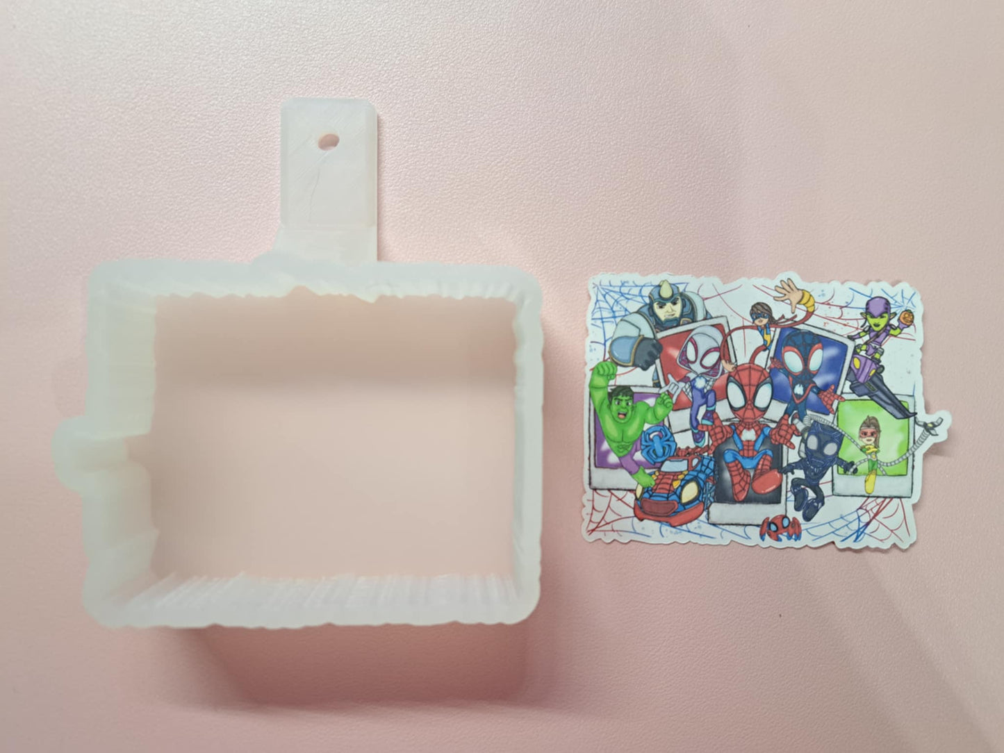 Spidey and His Amazing Friends Collage Cardstock Silicone Mold, Aroma Bead Molds, Premium Cardstock Images