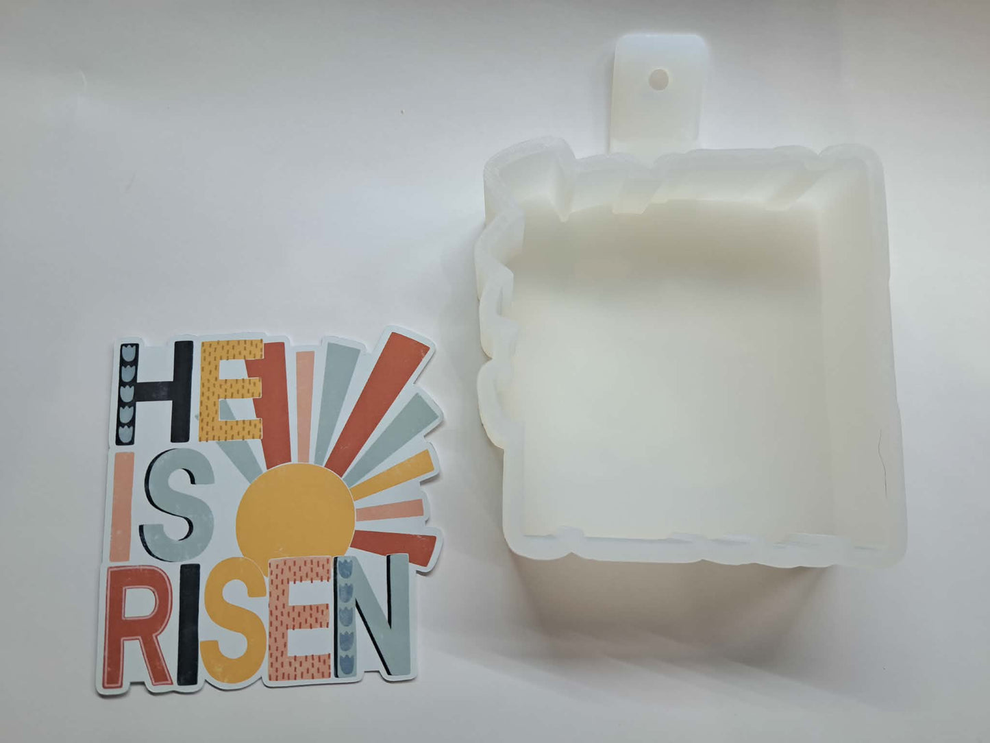 He is Risen Retro Sun Cardstock Silicone Mold, Aroma Bead Molds, Premium Cardstock Images