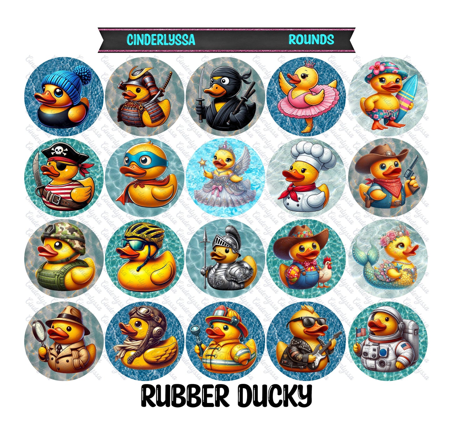 3 inch Round Rubber Ducky Cardstock Only for freshies -NO MOLD: Aroma Bead Molds, Premium Cardstock Image