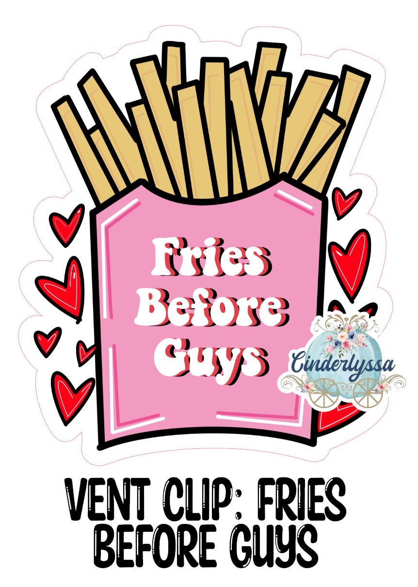 VENT CLIP: Fries Before Guys Two Cavity Small Vent Clip Size Cardstock Silicone Mold, Aroma Bead Molds, Premium Cardstock Images