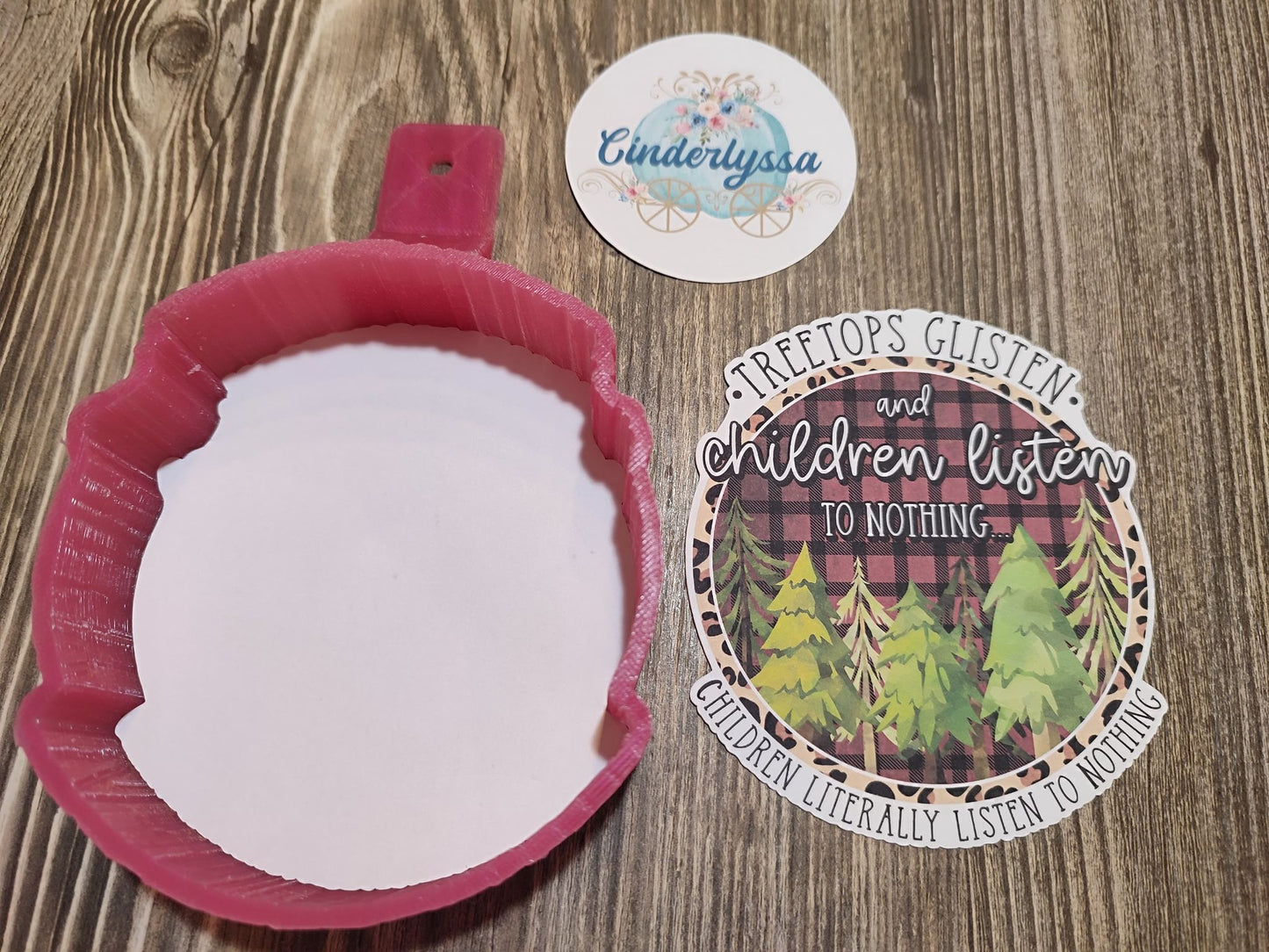 Treetops Glisten Children Listen to Nothing Cardstock Silicone Mold, Aroma Bead Molds, Premium Cardstock Images