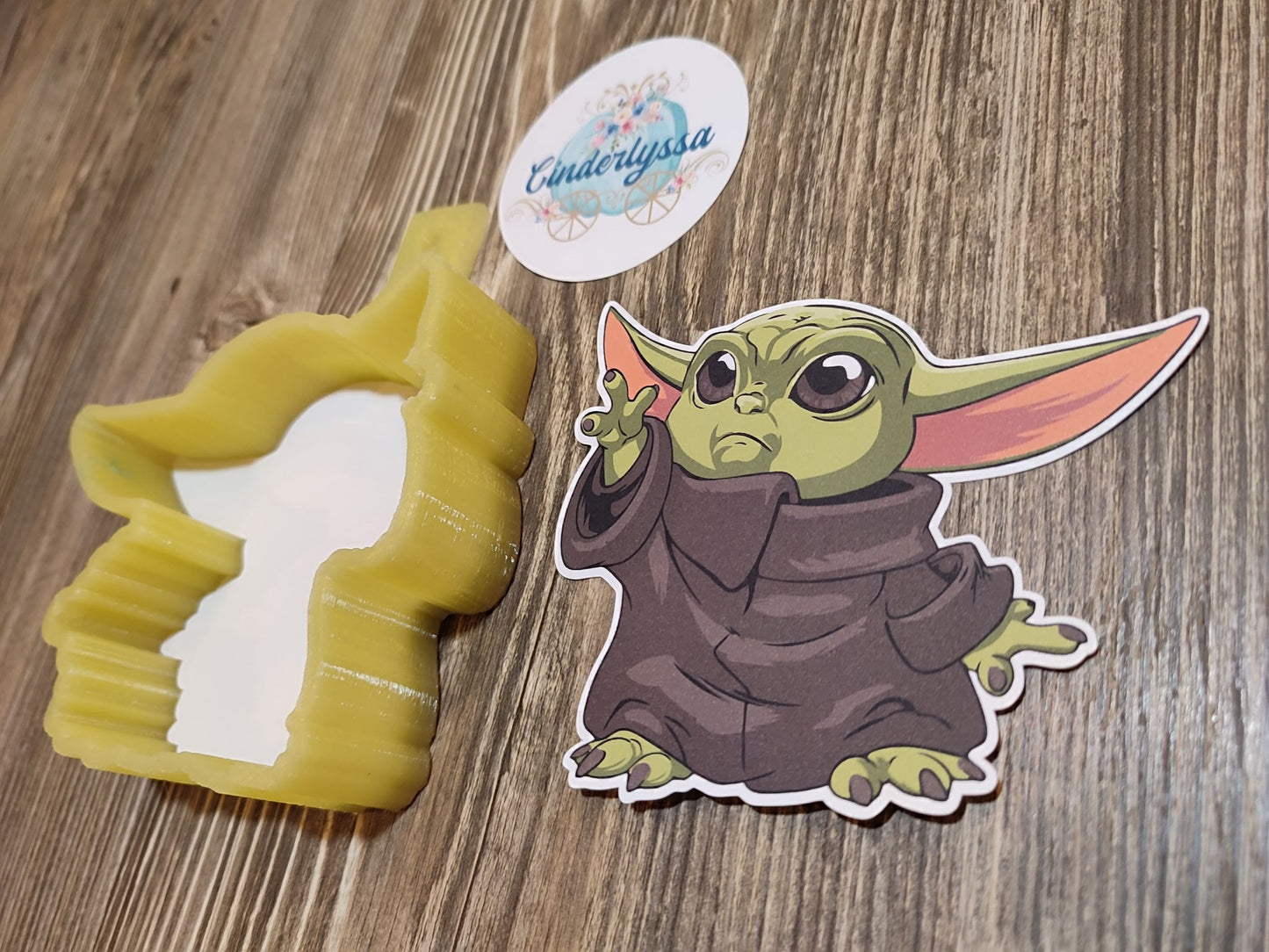 Baby Yoda: Mandalorian Jedi Power Cardstock Silicone Mold, Aroma Bead Molds, Premium Cardstock Images
