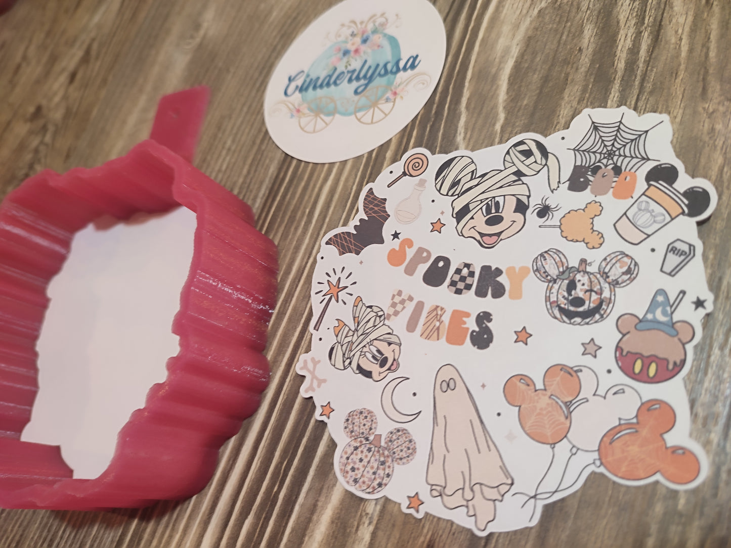 Magical Spooky Vibes: Style 1 Halloween Cardstock Silicone Mold, Aroma Bead Molds, Premium Cardstock Images