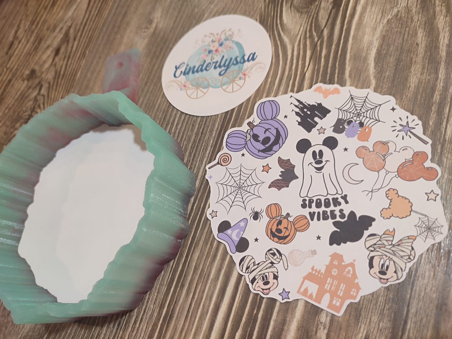 Magical Spooky Vibes: Style 2 Halloween Cardstock Silicone Mold, Aroma Bead Molds, Premium Cardstock Images
