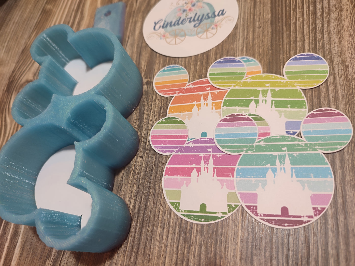 VENT CLIP: Mouse Head Two Cavity Small Vent Clip Size Cardstock Silicone Mold, Aroma Bead Molds, Premium Cardstock Images