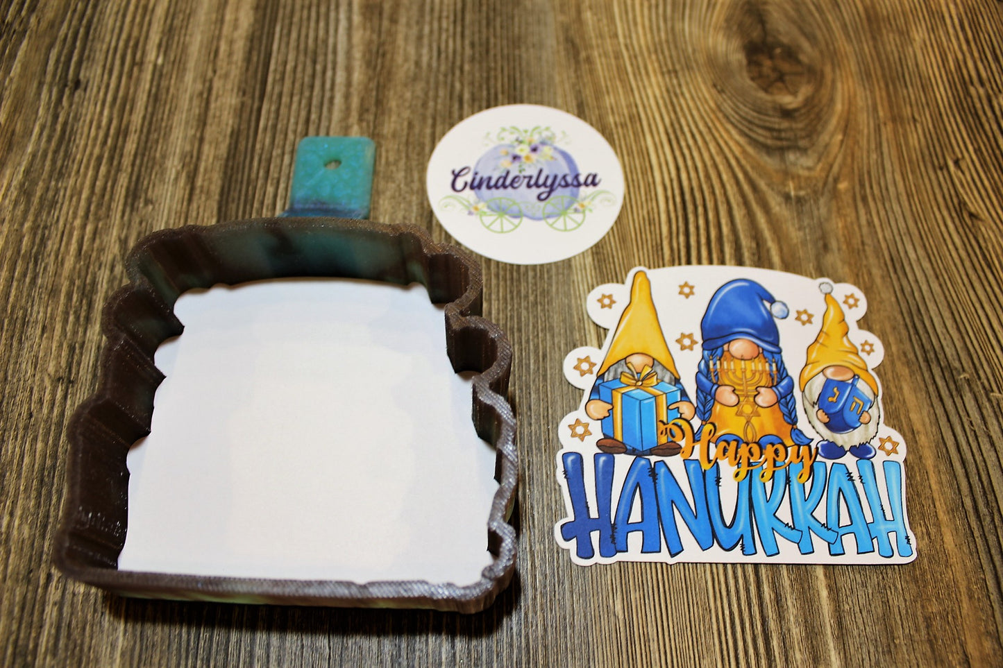 Happy Hanukkah Gnome Cardstock Silicone Mold, Aroma Bead Molds