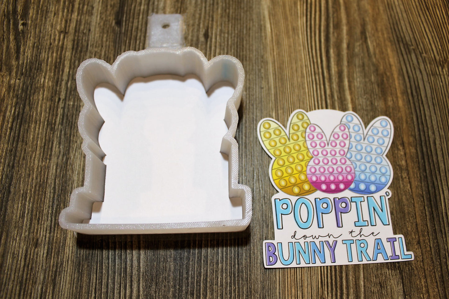 Poppin' Down the Bunny Trail Easter Peep Cardstock Silicone Mold, Aroma Bead Molds, Premium Cardstock Images