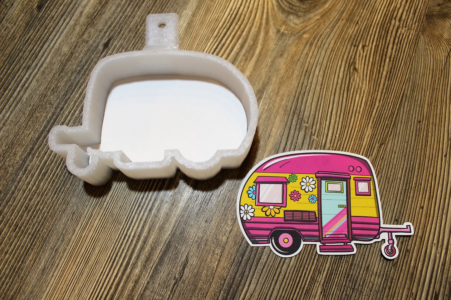 Camper: Flowers and Boho/Hippie Cardstock Silicone Mold, Aroma Bead Molds, Premium Cardstock Images