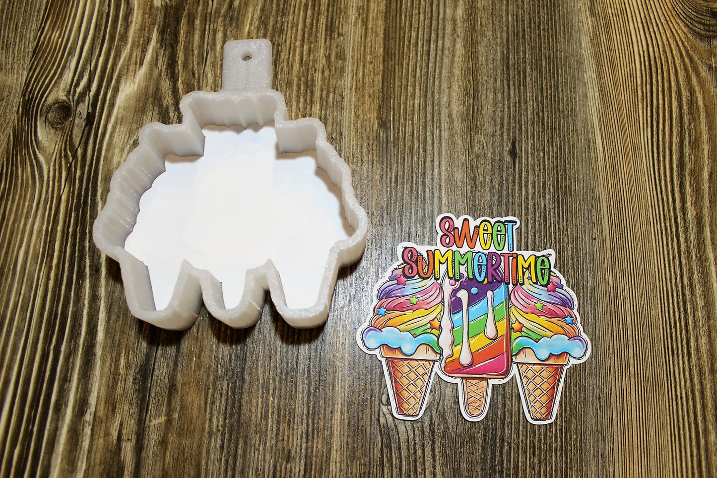 Sweet Summertime Ice Cream Cardstock Silicone Mold, Premium Cardstock Images