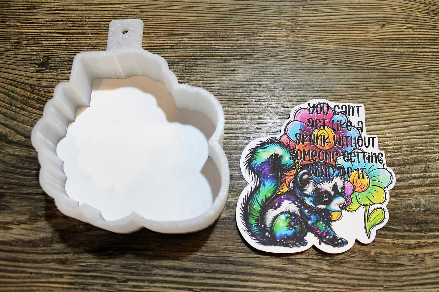 Skunk Colorful: Can't act like a skunk without someone catching wind Cardstock Silicone Mold, Premium Cardstock Images