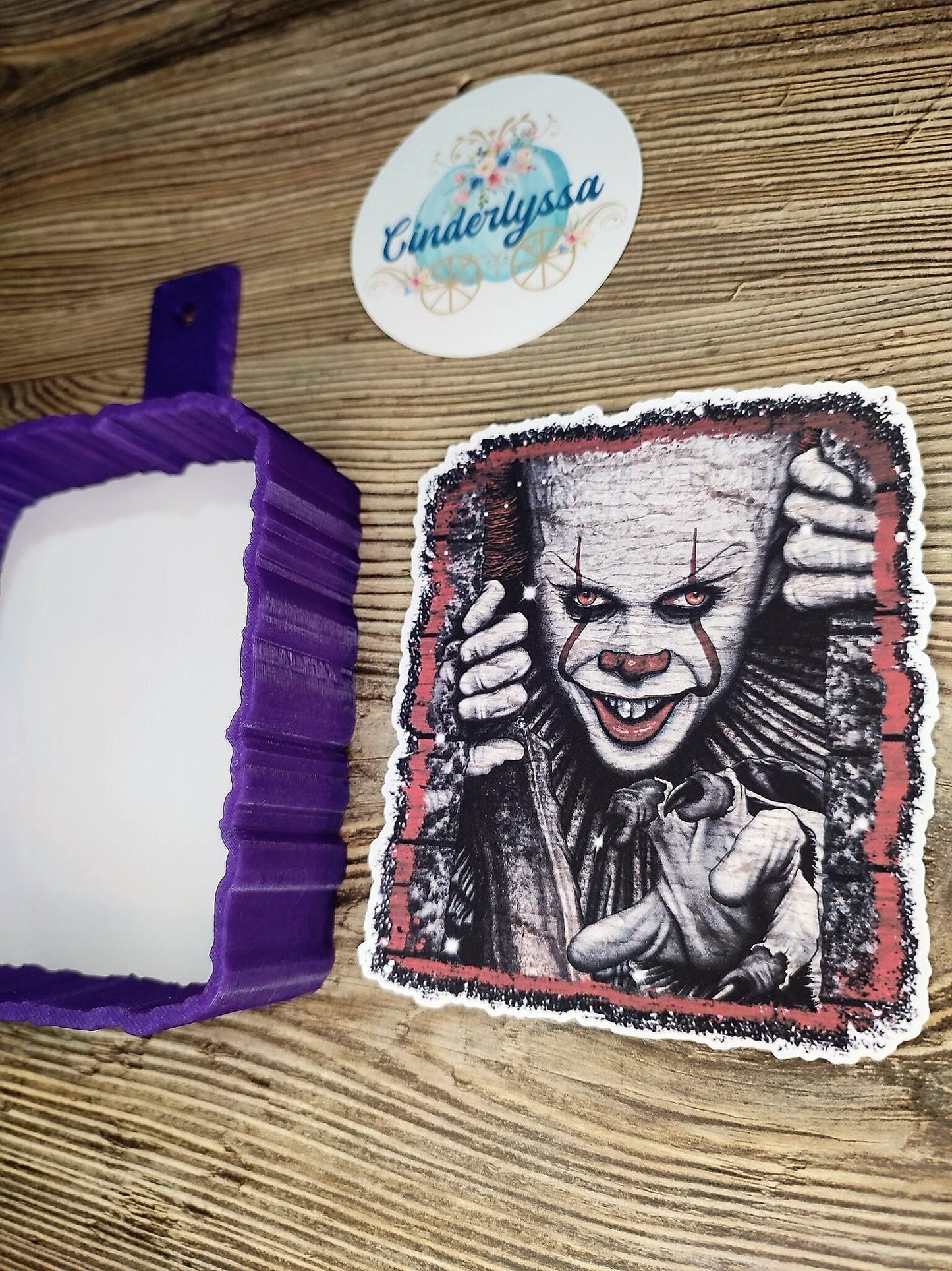 Pennywise Clown/IT/Horror Movie rectangle Cardstock Silicone Mold, Aroma Bead Molds