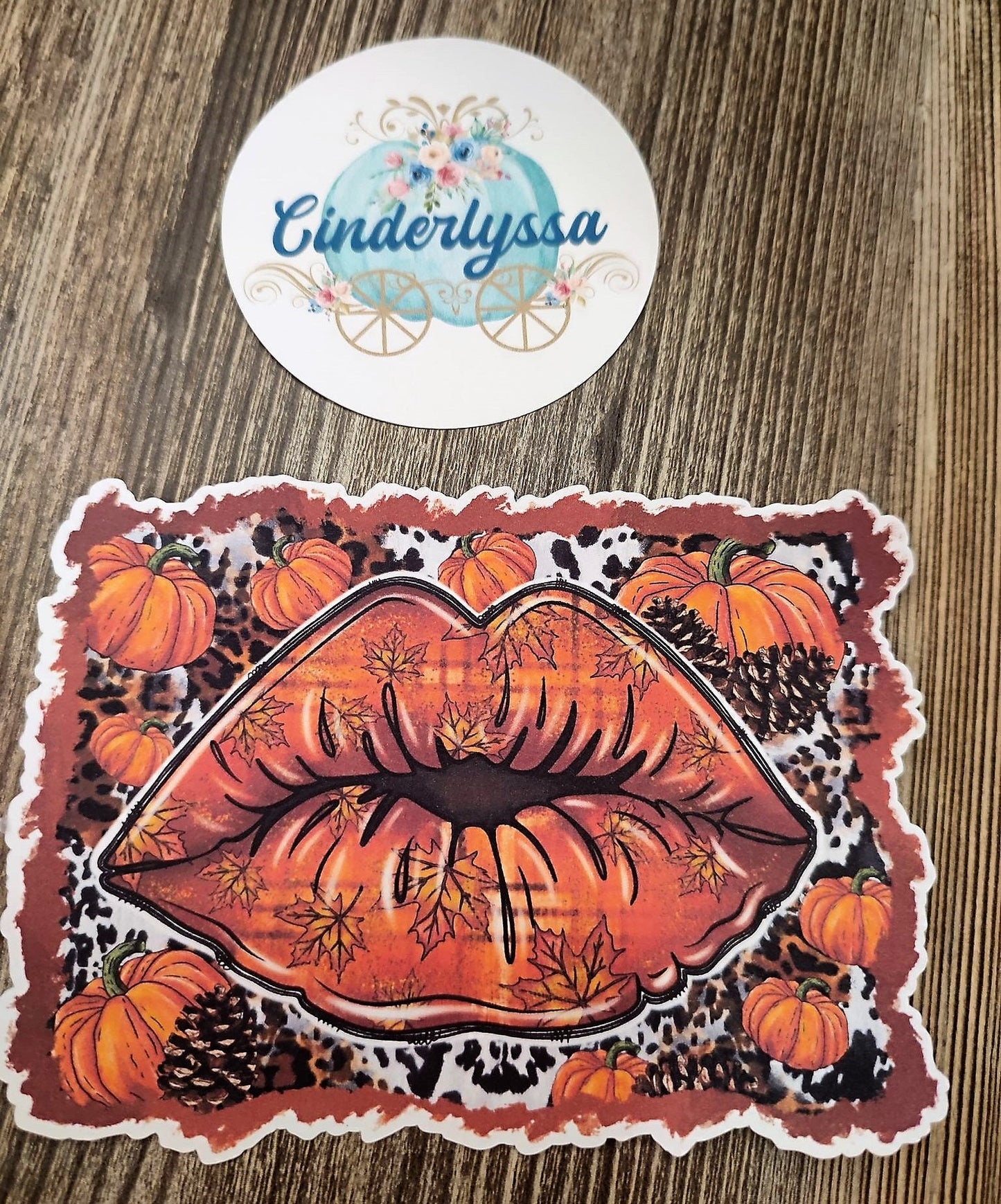 Orange Fall Lips and leaves and Pumpkins, Halloween Cardstock Silicone Mold, Aroma Bead Molds, Premium Cardstock Images