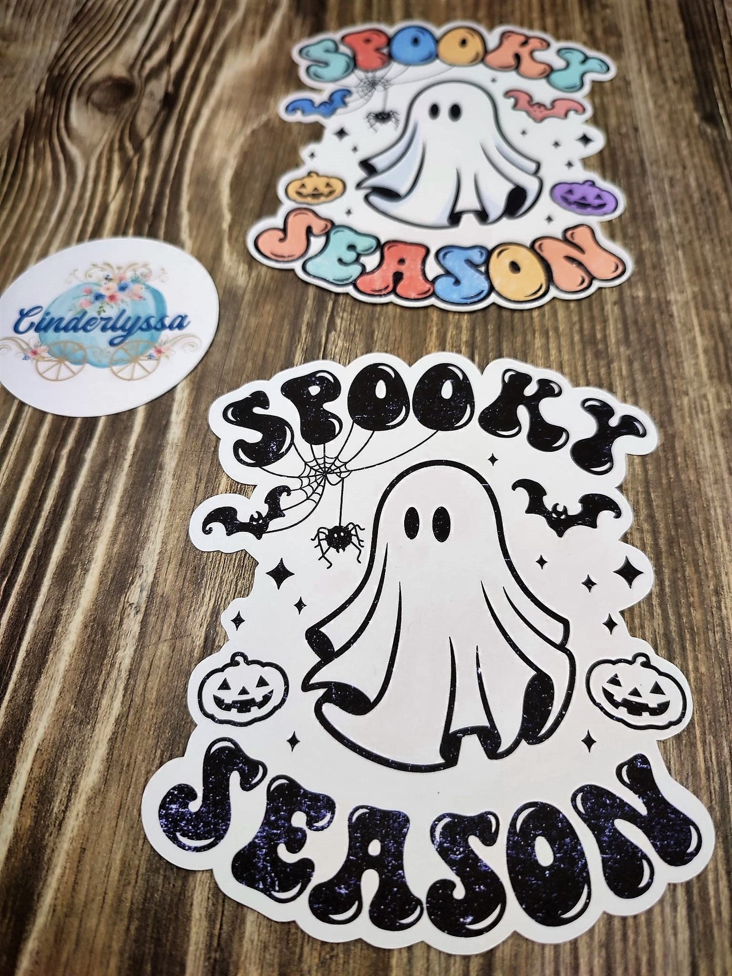 Spooky Season Ghost, Black and White or Color Halloween Cardstock Silicone Mold, Aroma Bead Molds, Premium Cardstock Images