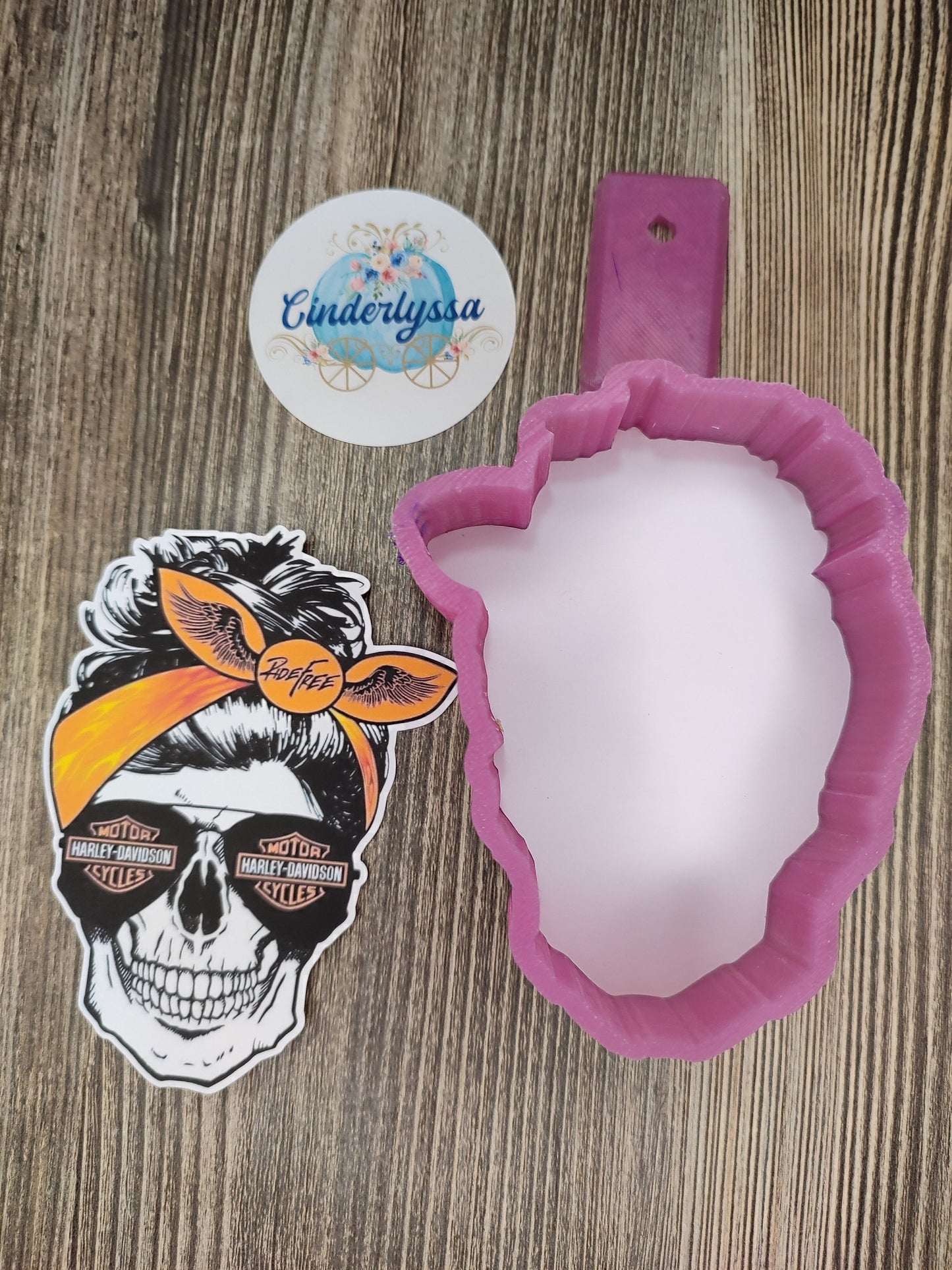 HD Messy Bun Girl Mixed Color Skull Silicone Mold, Aroma Bead Molds, Car Freshener Mold
