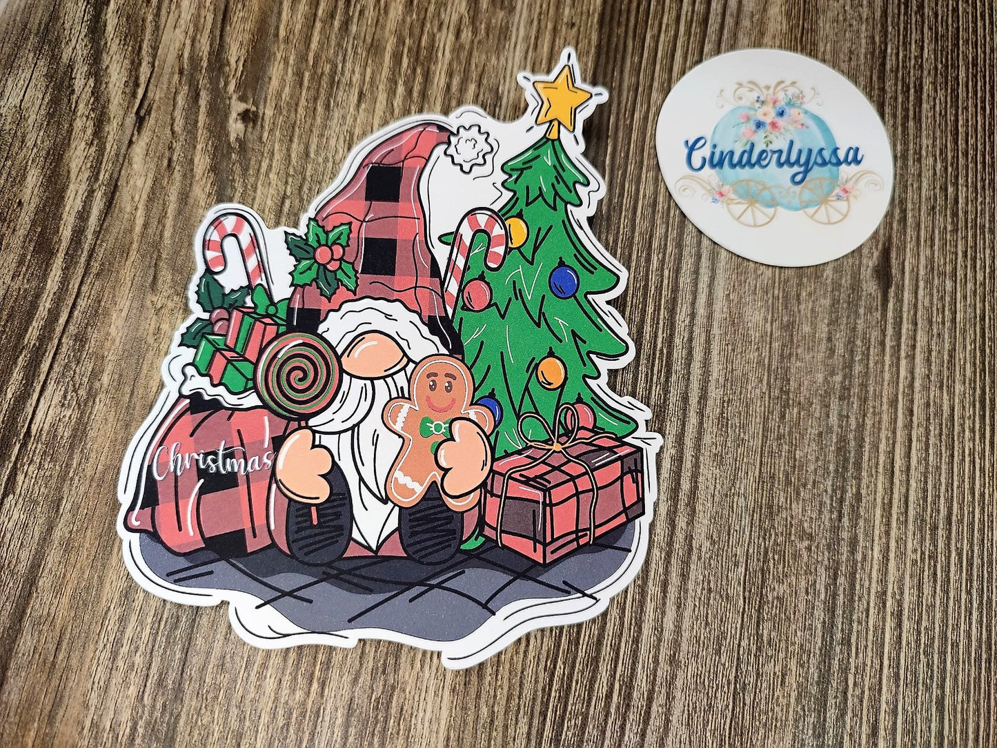 Christmas Gnome by the Tree, Presents, Gingerbread Man, Flannel, Buffalo Plaid hat Cardstock Silicone Mold, Aroma Bead Molds