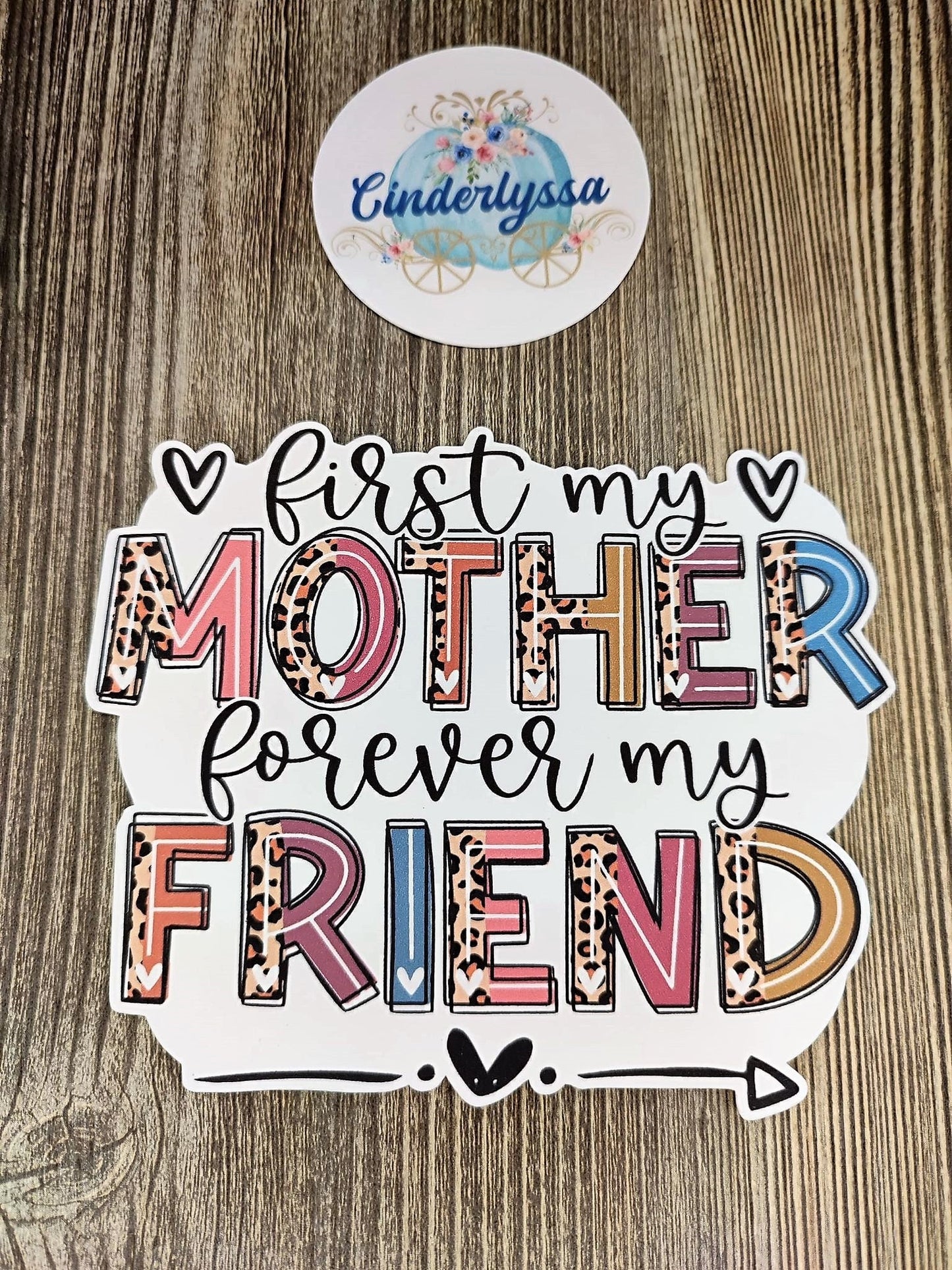 First My Mother Forever My Friend Leopard Print Cardstock Silicone Mold, Aroma Bead Molds, Premium Cardstock Images