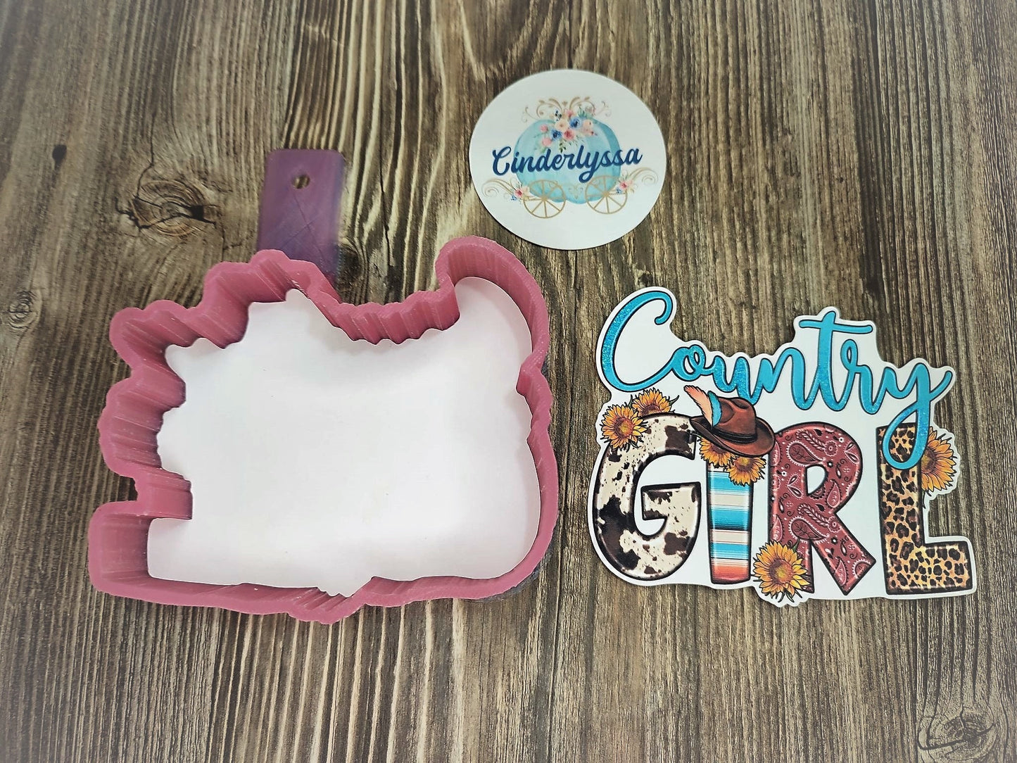 Country Girl, Cowboy hat, Cowhide, Leopard and Sunflowers Cardstock Silicone Mold, Aroma Bead Molds, Premium Cardstock Images