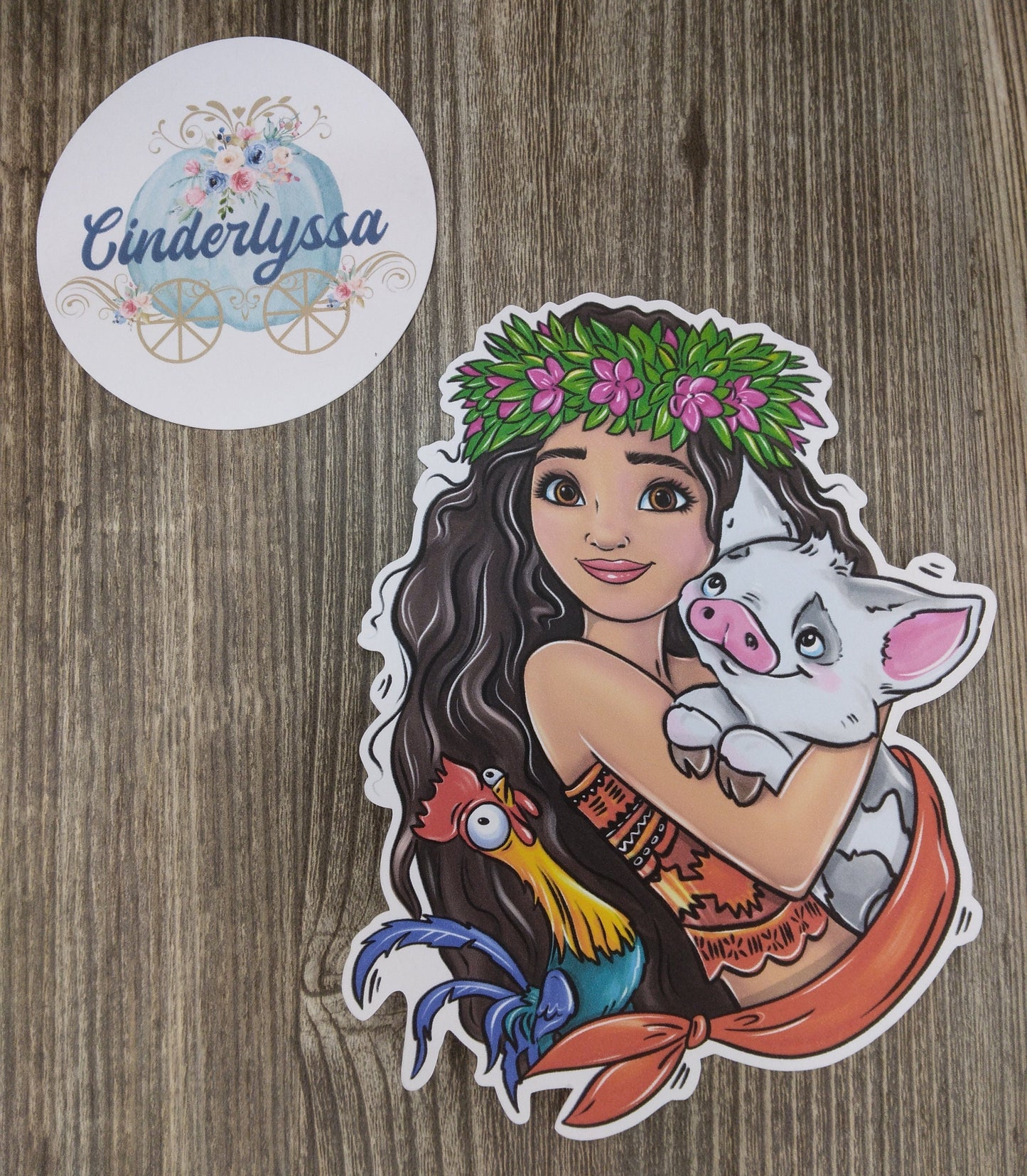 Princess Moana: Te Fiti Heart, Maui, Fish Hook, Heihei, Tamatoa Cardstock Silicone Mold, Aroma Bead Molds, Premium Cardstock Images