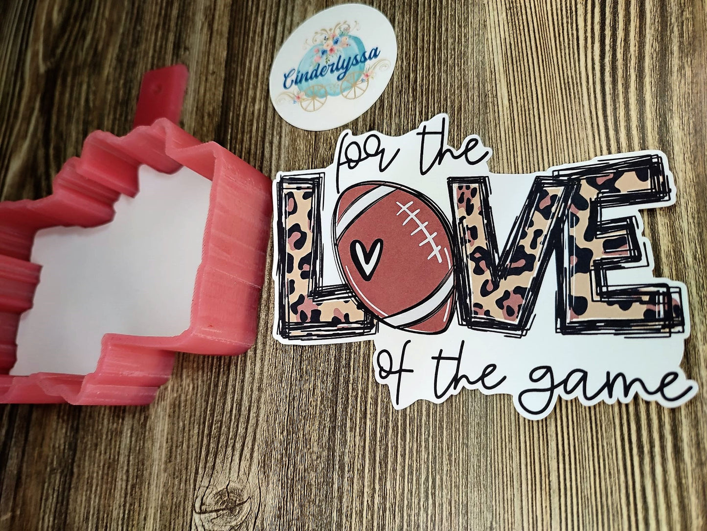 Football: For the Love of the game leopard Cardstock Silicone Mold, Aroma Bead Molds, Premium Cardstock Images