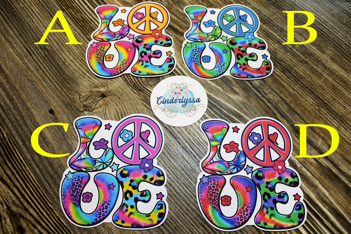 Tie Dye Love Peace Sign Hippie Silicone Mold, Aroma Bead Molds, Car Freshener Mold