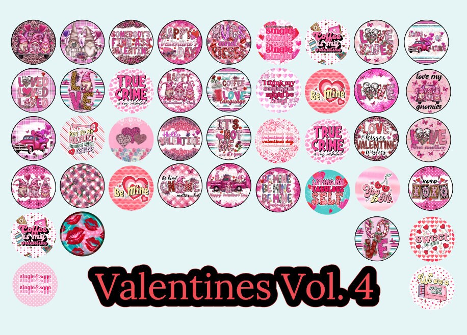 3 inch Round Valentines Day Vol. 4 Cardstock Only for freshies: Silico –  Cinderlyssa