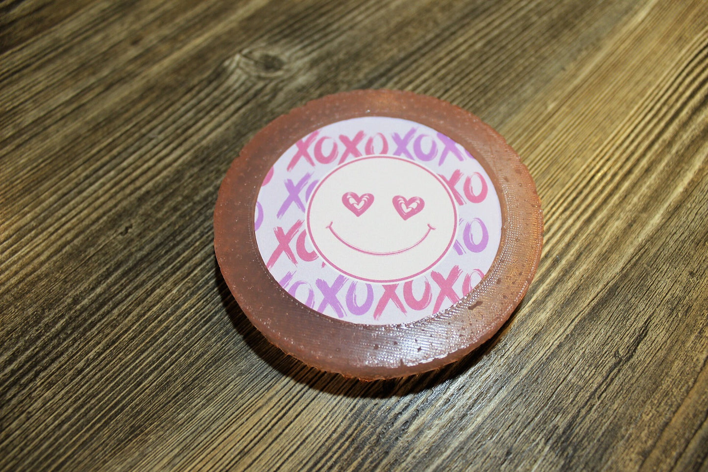 Round Cardstock Holds 3 Inch Picture With .5 Inch Flat Edge Silicone Mold, Aroma Bead Molds, Car Freshener Mold