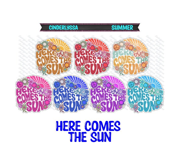 Here Comes the Sun for Silicone Mold, Aroma Bead Molds, Car Freshener Mold, Premium Cardstock Images