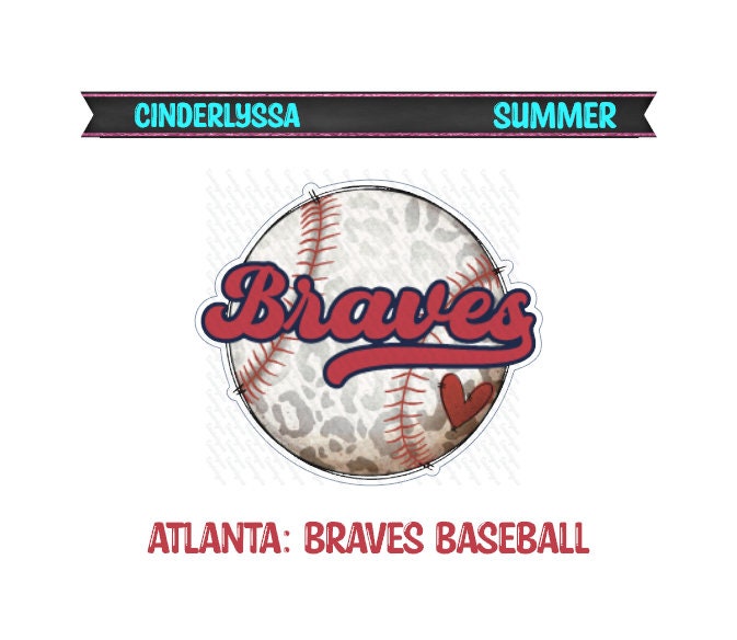 Atlanta Braves Baseball with heart Silicone Mold, Aroma Bead Molds, Car Freshener Mold, Premium Cardstock Images